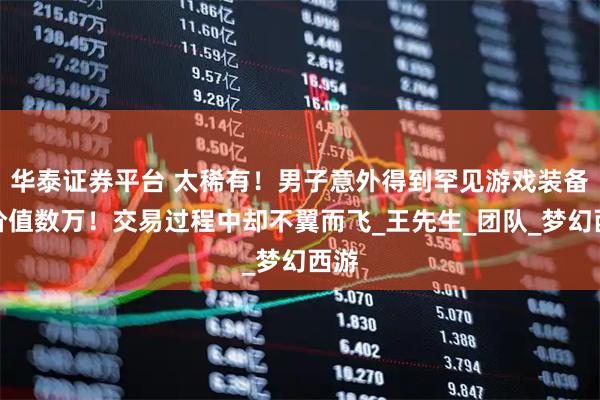 华泰证券平台 太稀有！男子意外得到罕见游戏装备，价值数万！交易过程中却不翼而飞_王先生_团队_梦幻西游